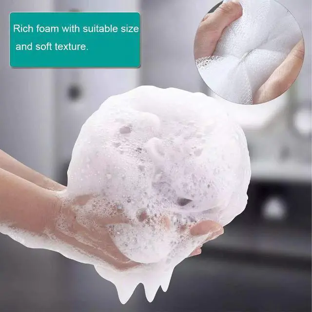 Alt view image 7 of 7 - 10 Pack of Bath Loofah Shower,Small Size Sponge Pouf Body Scrubber Exfoliator Scrubber Ball,Mesh Bath and Shower Sponge for Kids Women Men Body Wash Bathroom