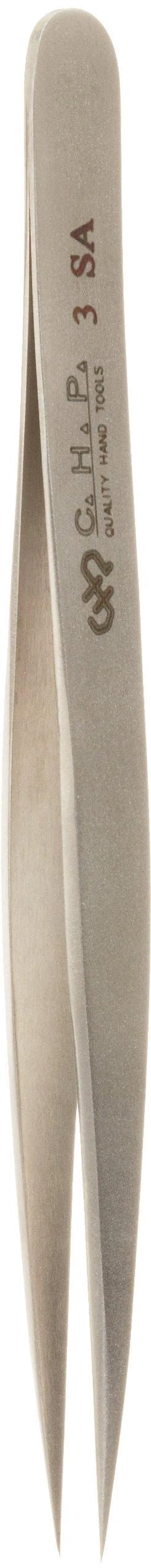 Main image of Hakko CHP 3-SA Stainless Steel Non-Magnetic Precision Tweezers with Very Fine Point Tips for Microelectronics Applications, 4-3/4" Length
