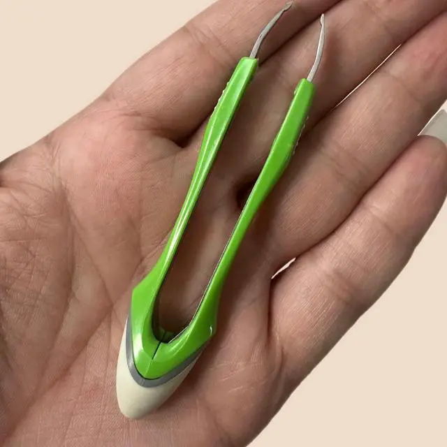 Alt view image 5 of 5 - Comfort Hold Ergonomic Slanted Tip Multipurpose Stainless Steel Non-Slip Sure Grip Precision Splinter Facial Hair Removal Eyebrow Tweezers Men Women Arthritis Hands