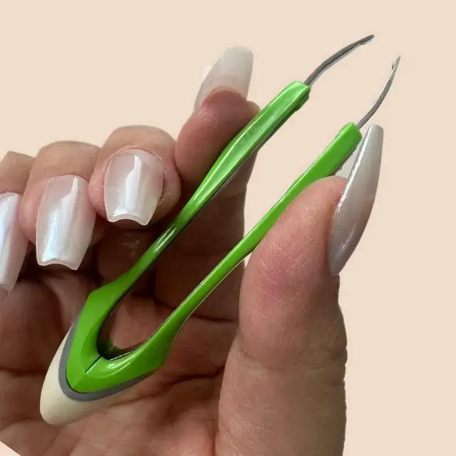 Alt view image 4 of 5 - Comfort Hold Ergonomic Slanted Tip Multipurpose Stainless Steel Non-Slip Sure Grip Precision Splinter Facial Hair Removal Eyebrow Tweezers Men Women Arthritis Hands