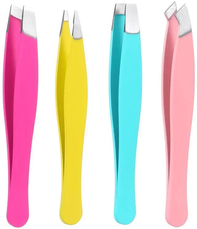 Main image of 4Pcs Mini Tweezers for Women Facial Hair Eyebrows, Small Precision Tweezers Hair Eyebrow Tweezer for Women Men Facial Hairs Plucking Removal