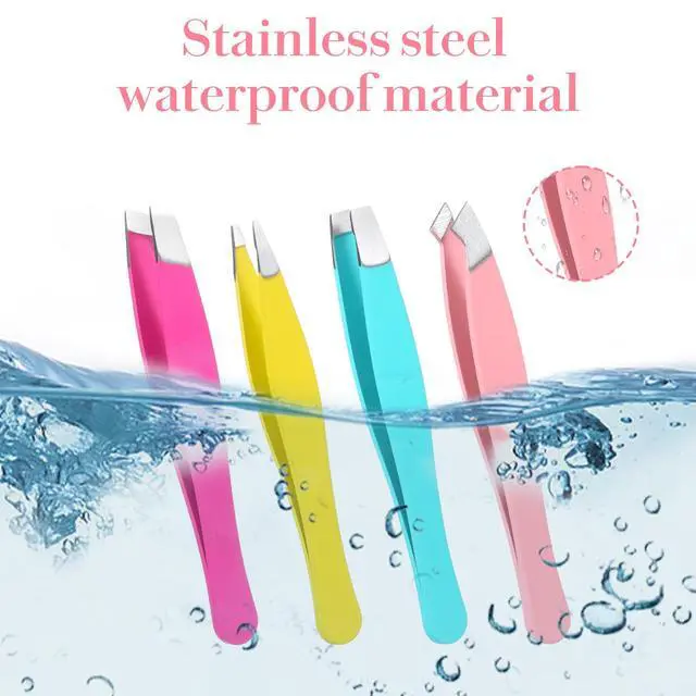 Alt view image 5 of 7 - 4Pcs Mini Tweezers for Women Facial Hair Eyebrows, Small Precision Tweezers Hair Eyebrow Tweezer for Women Men Facial Hairs Plucking Removal