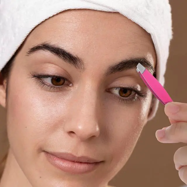 Alt view image 6 of 7 - 4Pcs Mini Tweezers for Women Facial Hair Eyebrows, Small Precision Tweezers Hair Eyebrow Tweezer for Women Men Facial Hairs Plucking Removal