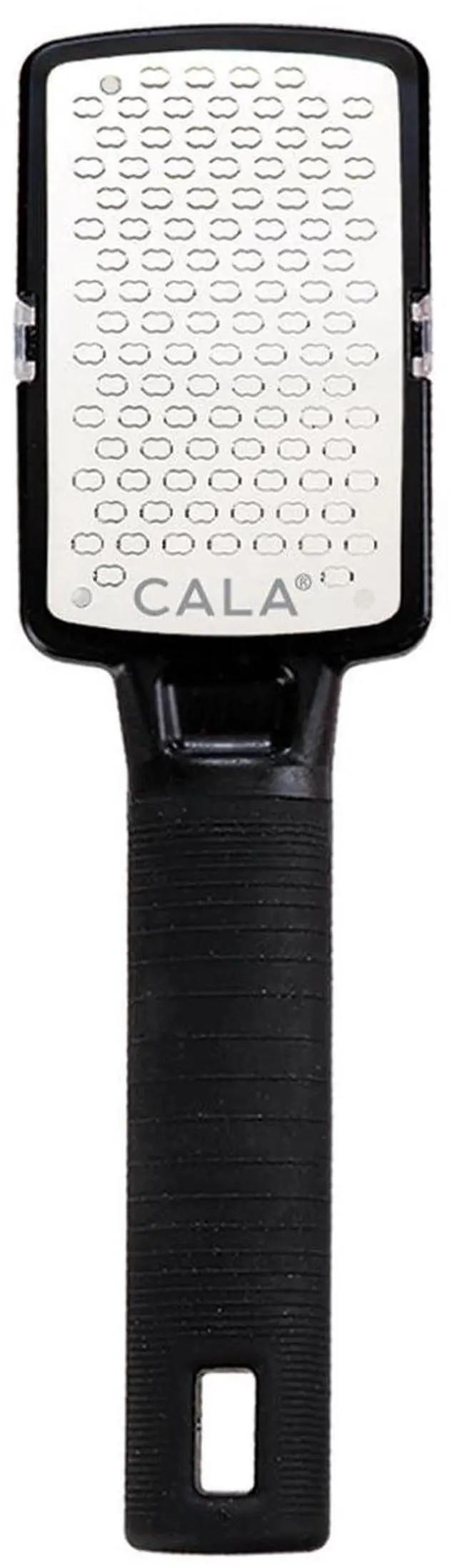 Main image of CALA Silky Glide Pro Callus Remover Foot File (Black), Stainless Steel Micro-File with Wide Surface for Wet or Dry Skin, Soft Grip Handle for Comfort & Control, Reusable Travel Tool