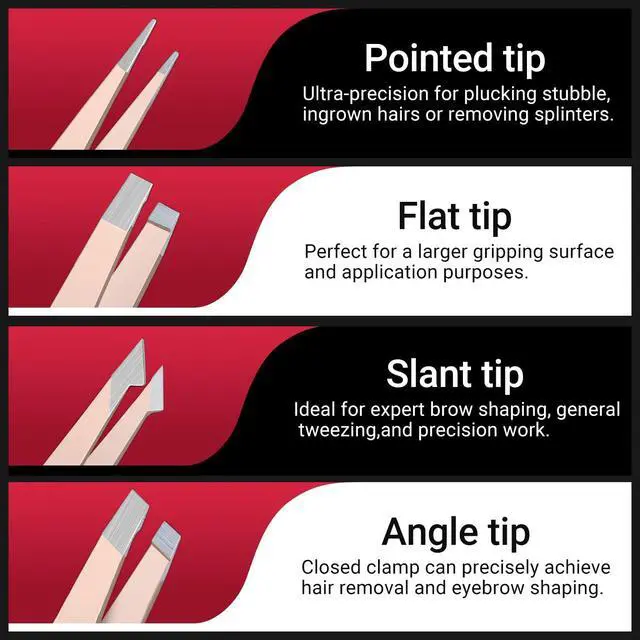 Alt view image 3 of 7 - TsMADDTs Tweezers for Women Facial Hair, 8 in 1 Eyebrow Kit with Tweezers, Eyebrow Trimmer Scissors, Razor, Brush with Travel Bag, Hair Plucking Daily Beauty Tools