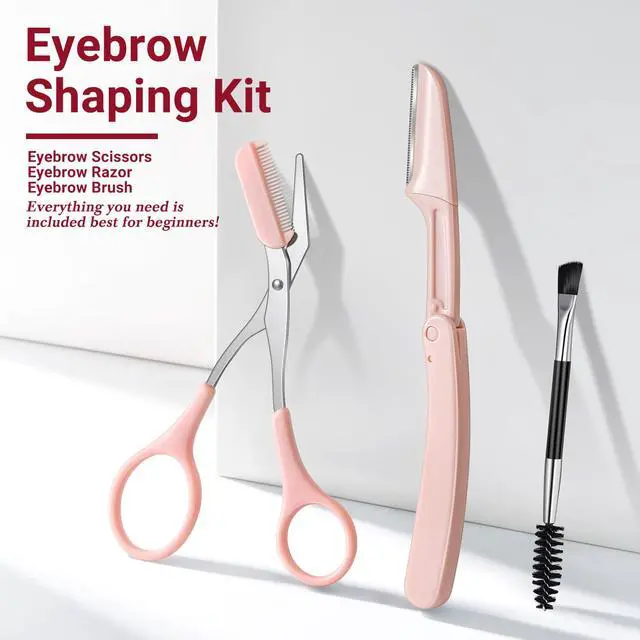 Alt view image 5 of 7 - TsMADDTs Tweezers for Women Facial Hair, 8 in 1 Eyebrow Kit with Tweezers, Eyebrow Trimmer Scissors, Razor, Brush with Travel Bag, Hair Plucking Daily Beauty Tools