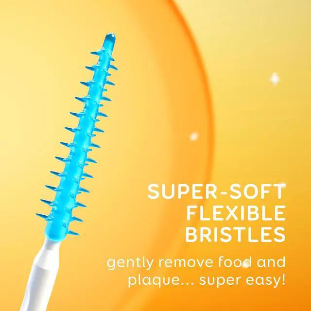 Alt view image 3 of 6 - GRIN Softstx, Gentle Dental Picks, 90 Count, Soft Flexible Bristles, Textured Plaque Removing Toothpick, Minty Flavor, for Between Teeth, Refillable Hygienic Case, for Braces, Bridges, and Implants