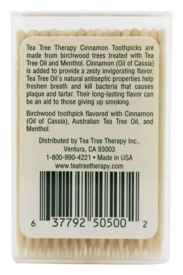 Alt view image 2 of 2 - Tea Tree Therapy Cinnamon Toothpicks (1x100 CT)