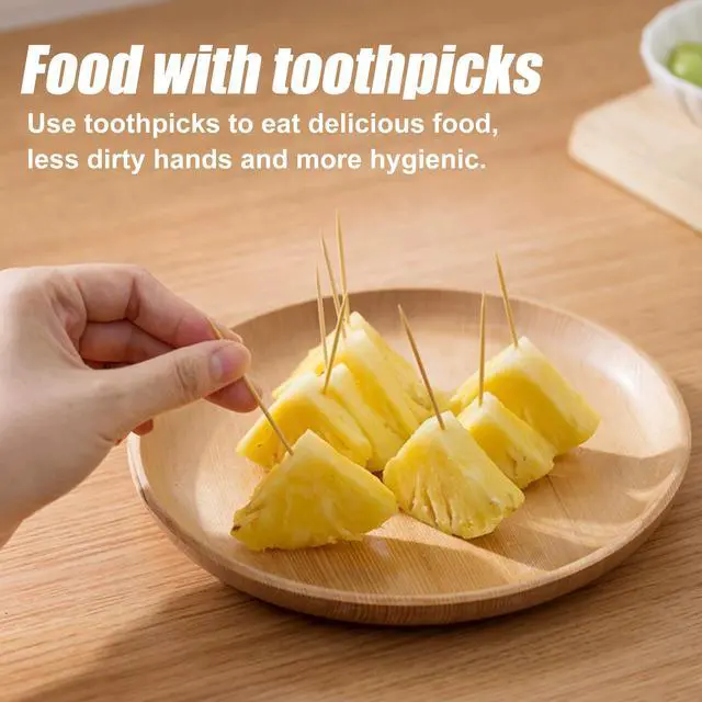 Alt view image 3 of 7 - 500 Count Toothpicks - Wooden Toothpicks Premium Tooth Picks for Appetizer,Olive,Barbecue,Fruit,Cocktail,Teeth Cleaning,Party