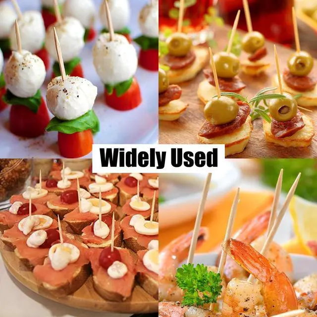 Alt view image 6 of 7 - 500 Count Toothpicks - Wooden Toothpicks Premium Tooth Picks for Appetizer,Olive,Barbecue,Fruit,Cocktail,Teeth Cleaning,Party