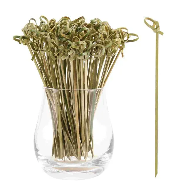 Alt view image 7 of 7 - 200 PCS Cocktail Picks, 4.7 Inch Toothpicks for Appetizers, Natural Bamboo Knot Skewers, Mini Food Sticks, Fancy Tooth Picks for Drinks,Fruit,Charcuterie,Cocktail Garnish Accessories, Party Supplies