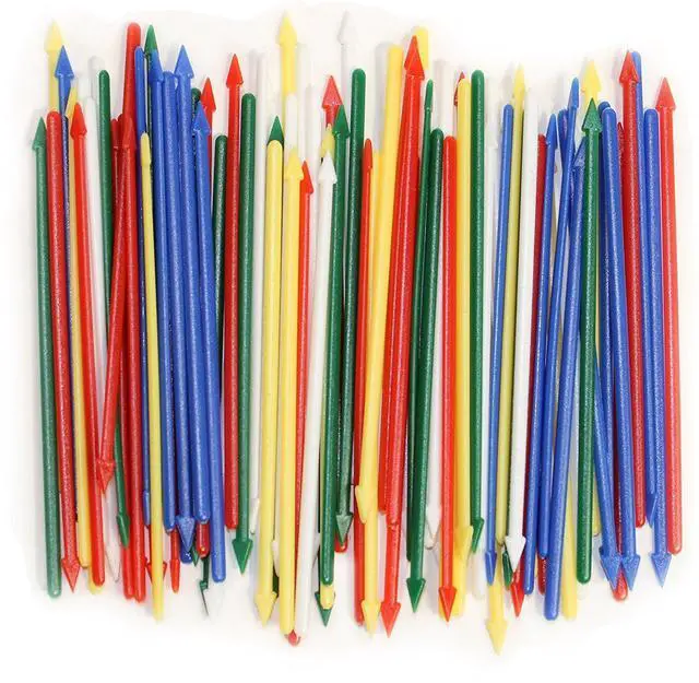 Main image of Pack of 200 Colorful Cocktail Spears, Plastic, Assorted Colors, 3.25" Long