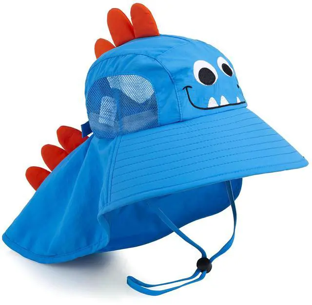 Main image of Kids Sun Hat UPF 50+ Boy Girl Protection Hat Wide Brim Beach Hats with Mesh and Adjustable Chin Strap