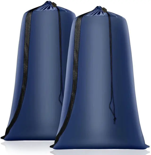 Main image of Heavy Duty Laundry Bag 2 Pack XL Nylon Laundry Bags with Straps, Washable Large Dirty Clothes Organizer with Drawstring Closure, Travel Washing Bag Fit a Laundry Hamper or Basket