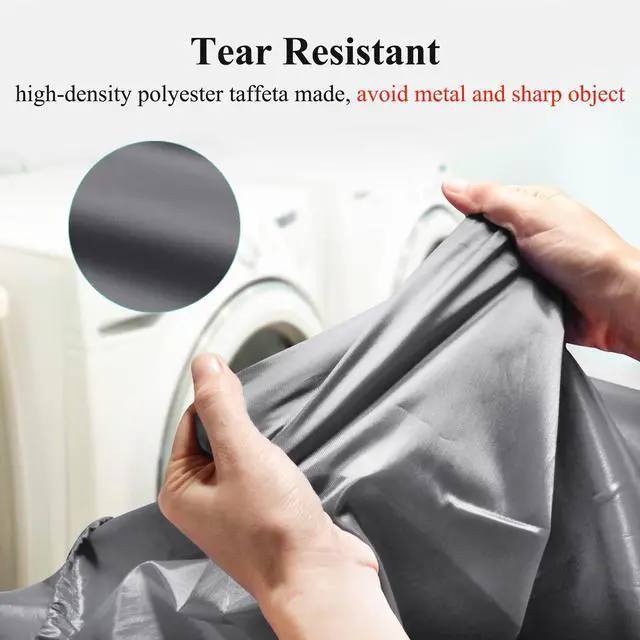 Alt view image 2 of 7 - OTraki 2 Pack Laundry Bag Extra Large 28x45 Inch Drawstrings Laundry Hamper Liner Storage Bag XL Dirty Clothes Organizer Heavy Duty Laundry Bag Don't Drying, Melting 140-176 (Grey)