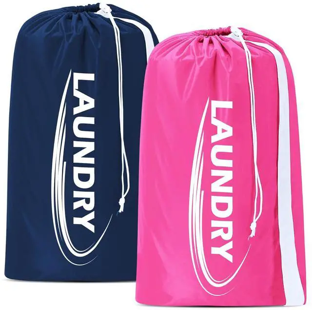 Main image of Sylfairy 2 Pack XL Laundry Bag with Strap,Heavy Duty Travel Laundry Bag,Rip-Stop Dirty Clothes Shoulder Bag with Drawstring,Easy Fit a Laundry Hamper or Basket Travel Essentials