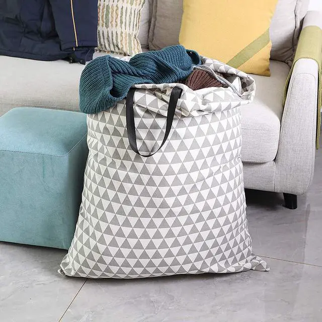 Alt view image 6 of 7 - SWISSELITE Laundry Bag with Handle and Drawstring, Large Heavy Duty Laundry Bag, 28 x 40 Inches Travel Dirty Clothes Bag for Laundromat and Household