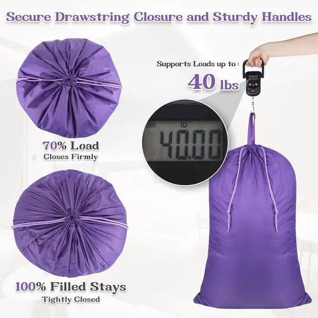 Alt view image 4 of 7 - Extra Large Heavy Duty Laundry Bag for Dorm & Family