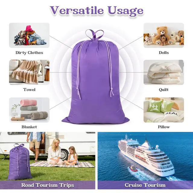 Alt view image 7 of 7 - Extra Large Heavy Duty Laundry Bag for Dorm & Family
