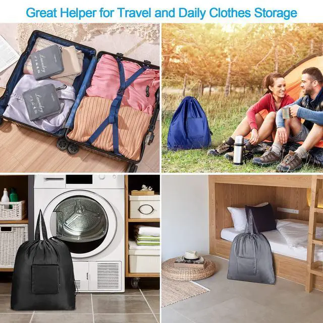 Alt view image 2 of 7 - GOGOODA Travel Laundry Bags with Drawstring Closure XL Large with Handle