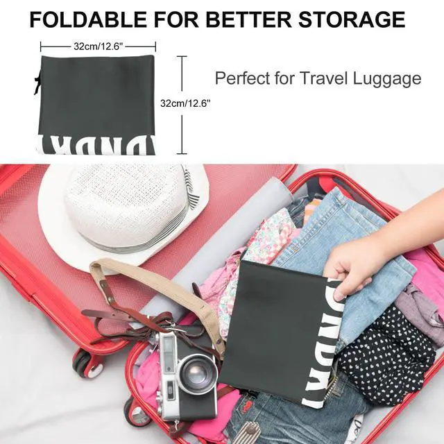 Alt view image 5 of 7 - Laundry Bag, Travel Laundry Bag Machine Washable Dirty Clothes Organizer, Large Enough to Hold 4 Loads of Laundry, Easy Fit a Laundry Hamper or Basket (Gray, 24" x 36")