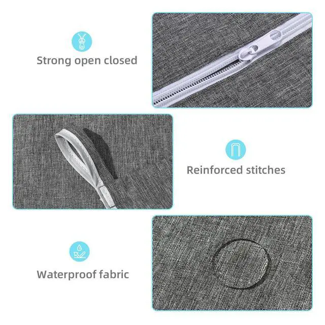 Alt view image 4 of 7 - KEEPJOY Hanging Laundry Hamper Bag with 2 Different Types of Hooks, Size 20 x 30 Inch Door Laundry Hamper Storage Bag for Dirty Clothes, Blankets, and Toys (Grey, 1-Pack)