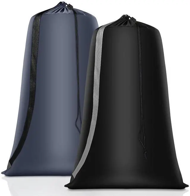 Main image of Heavy Duty Laundry Bag 2 Pack XL Nylon Laundry Bags with Straps, Washable Large Dirty Clothes Organizer with Drawstring Closure, Travel Washing Bag Fit a Laundry Hamper or Basket