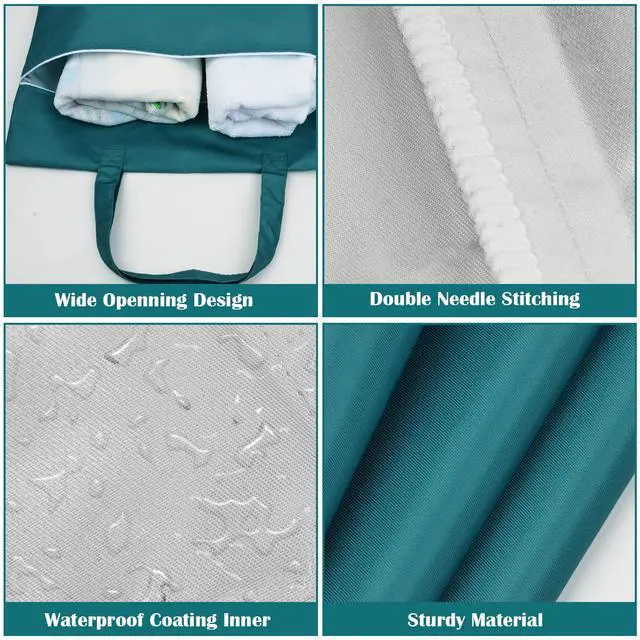Alt view image 3 of 7 - 2 Pcs Large Travel Laundry Bag Washable Waterproof Wet Bag Dirty Clothes Bag Swimsuit Workout Bag for Gym Clothes Laundry Wet Clothes Swimming Pool Yoga College Dorm (Blue+Grey)