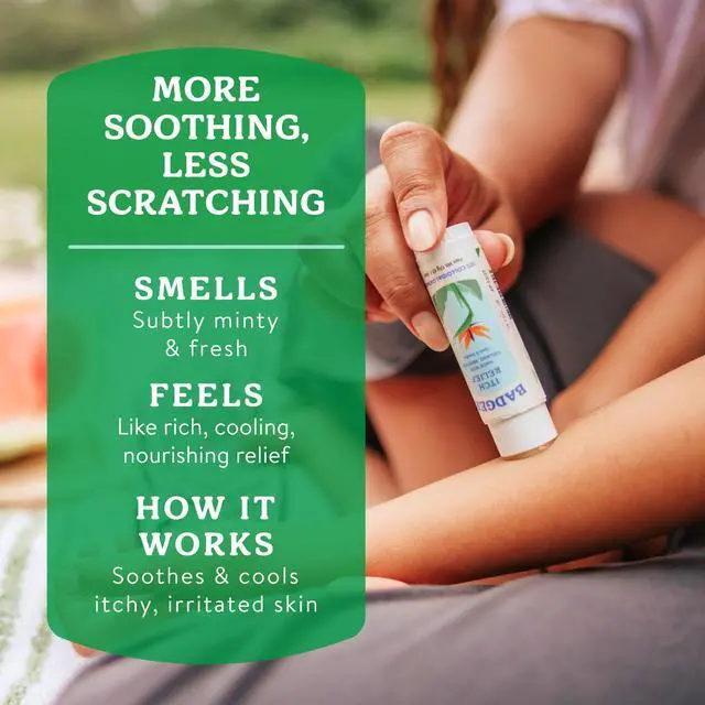 Alt view image 5 of 7 - Badger Bug Bite Itch Relief Stick, Natural & Organic Anti Itch Cream for Bug Bites, Rashes & Poison Ivy, Fast Itchy Skin Relief After Bite, Works Great, Smells Great, Easy to Use, .6 oz