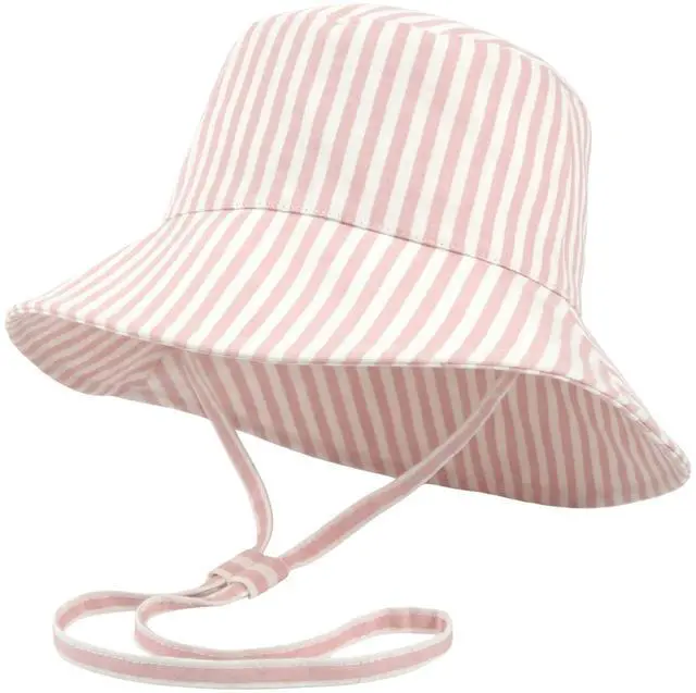 Main image of Beautiful Kids Sun Hat 2-6 Years - Adjustable Hat with Secure Fit & Safe UPF 50+ Sun Protection - Kids Bucket Hat for Beach Pink