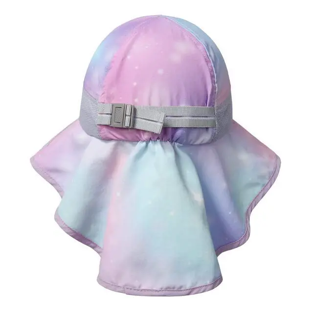Alt view image 4 of 6 - icolor Kids Sun Hat UPF50+ Sun Protection Bucket Hat Toddler Summer Travel Beach Play Hats with Neck Flap for Girl Boy Ages 3~10 (PinkStarry)