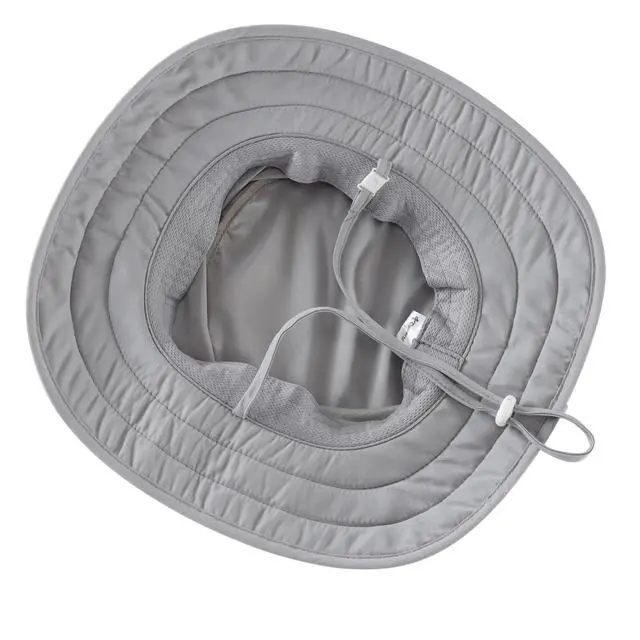 Alt view image 5 of 7 - Connectyle Kids UPF 50+ Summer Beach Hat Boys Foldable Wide Brim Bucket Hats Adjustable Fishing Sun Hat Light Grey 4-6 Years