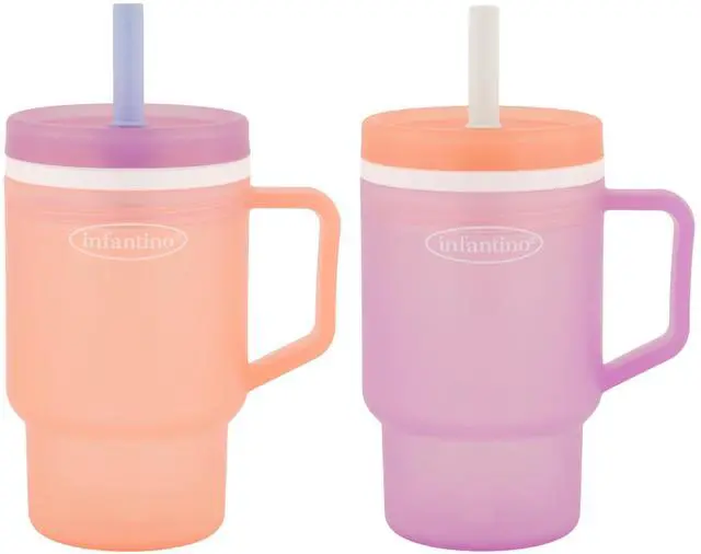 Main image of Infantino My 1st Tumbler 10 Oz Plastic Sippy Cup, Seashell/Lavender