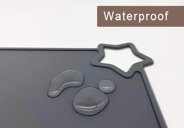 Alt view image 7 of 7 - Moonkie Silicone Placemats for Baby & Kid, Stain-Proof Non-Slip Toddler Food Mats Eating Table Mat with 2 Packs