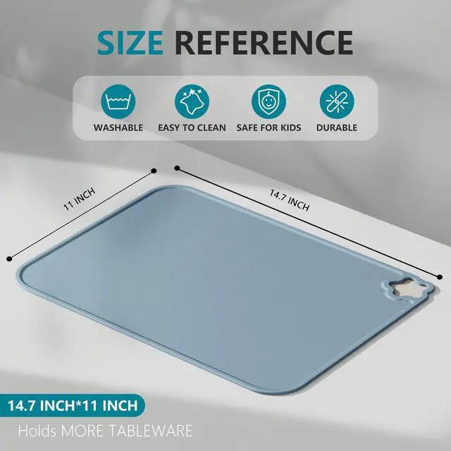 Alt view image 2 of 7 - Login life Silicone Placemat for Kid Stain-Proof Non-Slip Toddle Reusable PortableHeat Resistant for Toddlers placemat 3 Pack