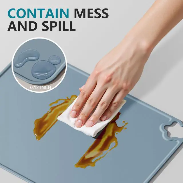 Alt view image 4 of 7 - Login life Silicone Placemat for Kid Stain-Proof Non-Slip Toddle Reusable PortableHeat Resistant for Toddlers placemat 3 Pack