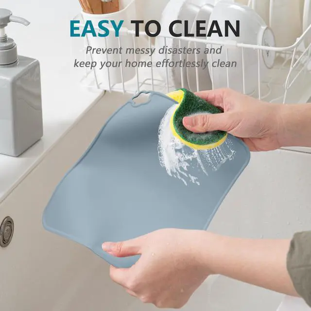 Alt view image 6 of 7 - Login life Silicone Placemat for Kid Stain-Proof Non-Slip Toddle Reusable PortableHeat Resistant for Toddlers placemat 3 Pack