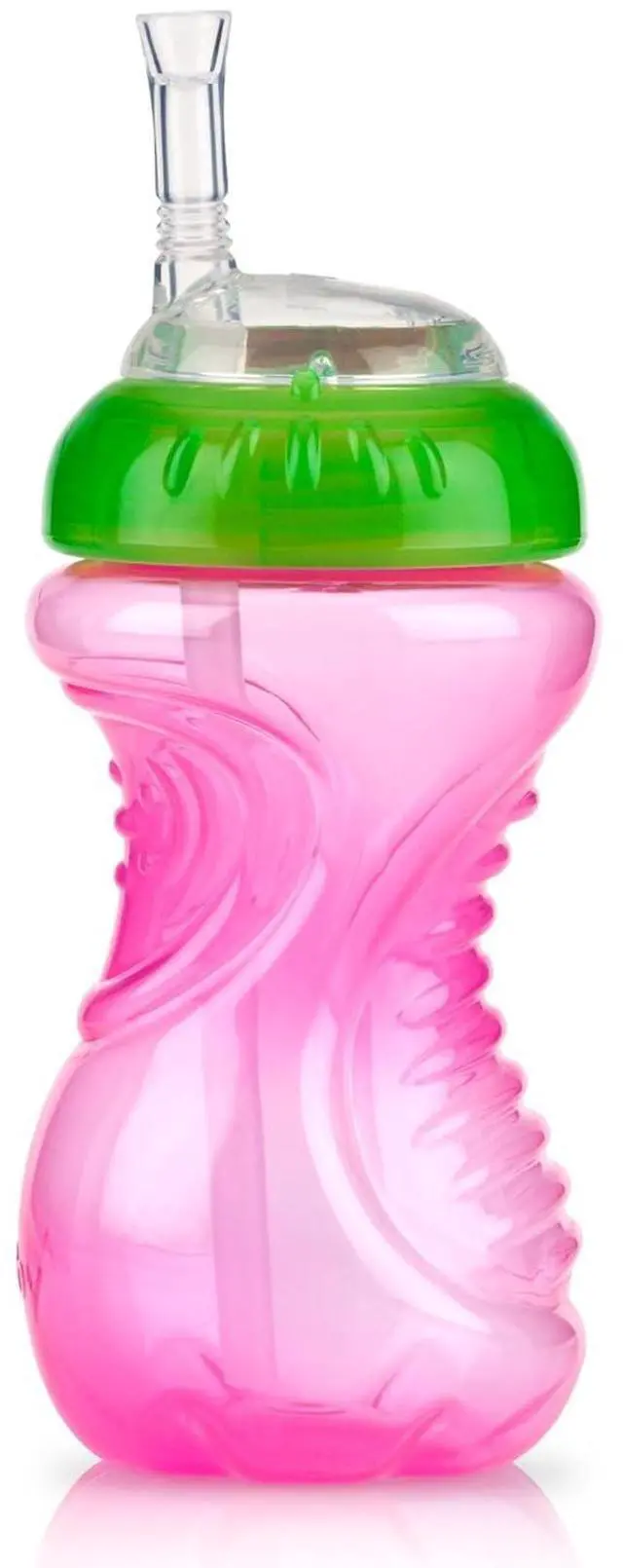 Alt view image 6 of 7 - No-Spill Soft Straw Easy Grip Sippy Cup for Girls - (3-Pack) 10 Oz - 12+ Months