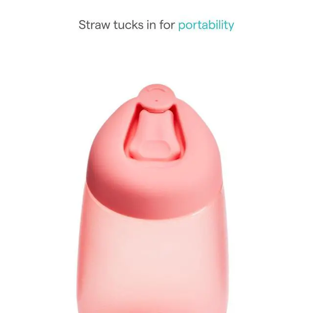 Alt view image 5 of 7 - Munchkin Simple Clean Straw Cups for Toddlers 1-3, with Peel Open Straw for Easy Cleaning, Spill Proof Sippy Cup for Kids 12+ Months, 10 Ounce, 2 Pack, Pink/Blue