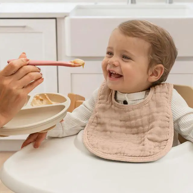 Alt view image 2 of 5 - Comfy Cubs Silicone Baby Spoons Set 6-Pack, Blush 6.46 x 0.95 in BPA Free, Soft Gum-Safe Toddler Eating Essentials Lightweight & Flexible Baby Spoons, Dishwasher Safe, Fun Utensils for Babies