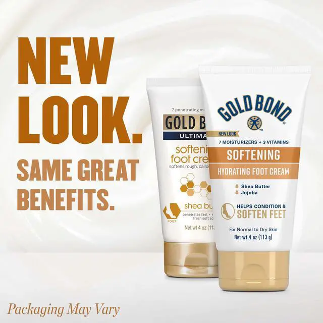 Alt view image 2 of 7 - Gold Bond Softening Foot Cream, 4 oz., Foot Lotion with Shea Butter to Soften Rough & Dry Feet
