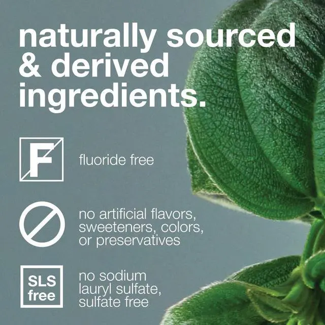 Alt view image 3 of 7 - Davids Fluoride Free Toothpaste, Teeth Whitening, Antiplaque, SLS (Sulfate) Free, Promotes Enamel Health, Mouth & Gum Detox, EWG Verified, Natural Herbal Citrus Mint, 5.25oz