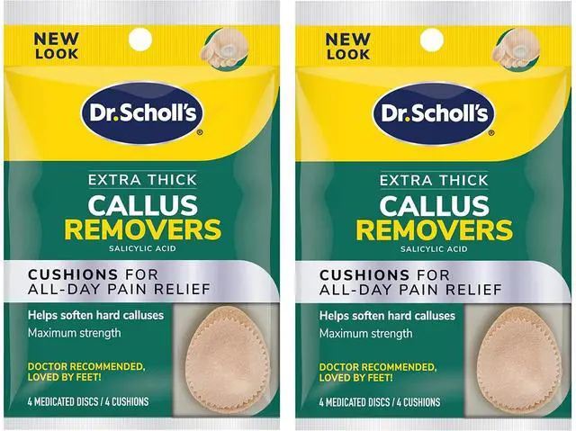 Main image of Dr. Scholl's Extra Thick Callus Remover, 4ct // Helps Soften Hard Calluses and Cushions for All-Day Pain Relief (Pack of 2)