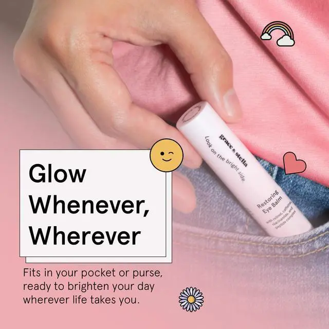 Alt view image 5 of 7 - grace & stella Under Eye Brightener Balm Stick - Travel Size Toiletries - Retinol & Caffeine Eye Cream for Dark Circles, Puffiness, Wrinkles - Restore and Hydrate - Vegan Skincare (0.13oz / 3.5g)