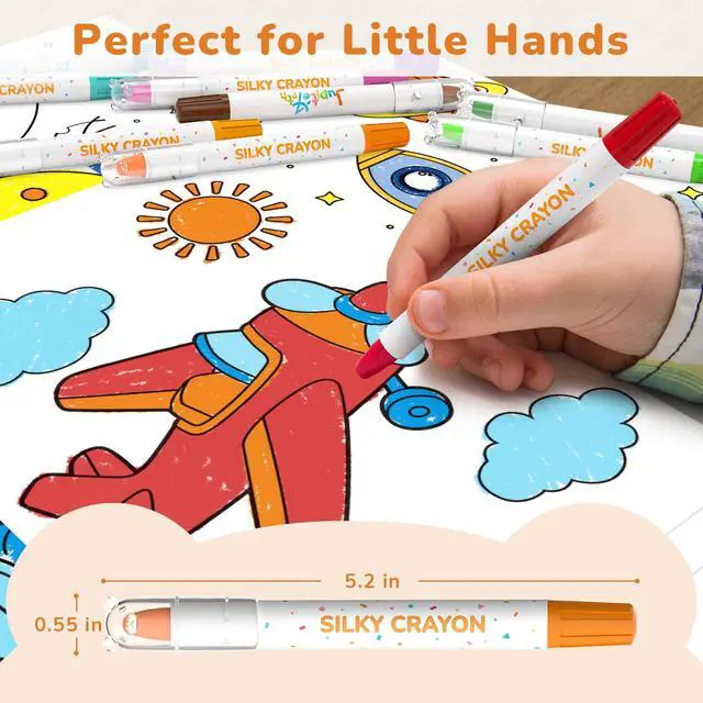Alt view image 3 of 7 - JUPITEARTH 36 Color Twist Crayons for Toddlers 1-3 and Kids 4-8, Non-Toxic Washable Crayons 2-4, Ultra-Silky Easy-Grip Art Supplies, Ideal Coloring Gift for Boys and Girls