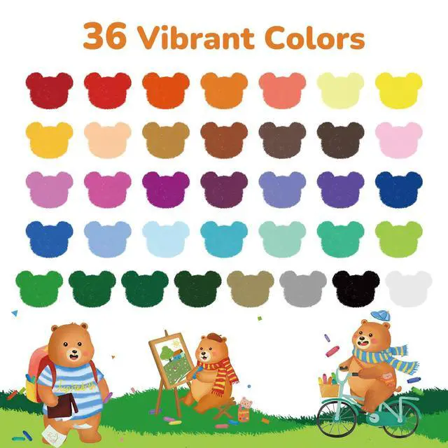 Alt view image 5 of 7 - JUPITEARTH 36 Color Twist Crayons for Toddlers 1-3 and Kids 4-8, Non-Toxic Washable Crayons 2-4, Ultra-Silky Easy-Grip Art Supplies, Ideal Coloring Gift for Boys and Girls