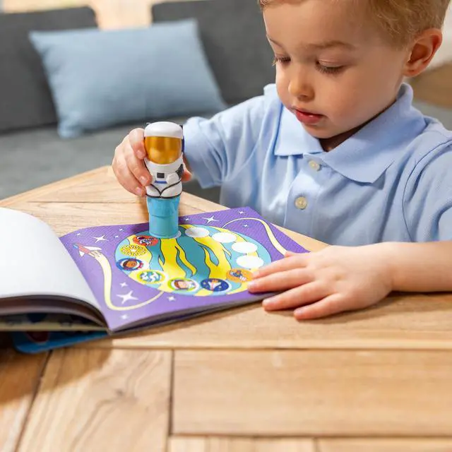 Alt view image 2 of 7 - Melissa & Doug Sticker Wow! 24-Page Activity Pad and Sticker Stamper, 300 Stickers, Arts and Crafts Fidget Toy Collectible Character Astronaut - for Kids Ages 3+ - FSC Certified