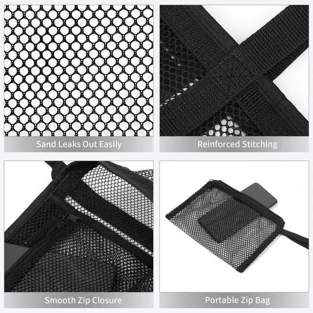 Alt view image 6 of 7 - iminuo Mesh Beach Bag Vacation Essentials - Large Tote Pool Bag for Women Vacation Essentials Beach Accessories