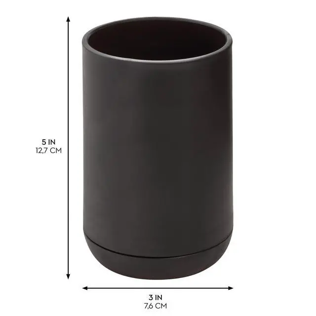 Alt view image 2 of 5 - iDesign Cade Collection Toothbrush Holder, Matte Black