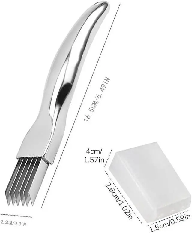 Alt view image 5 of 5 - 2 Packs Shred Silk the Knife, 2026 New ShredKnife Shred Silk the Knife Stainless SteelChopped Green Onion Knife Onion Slicer Thin Multifunctional Vegetable